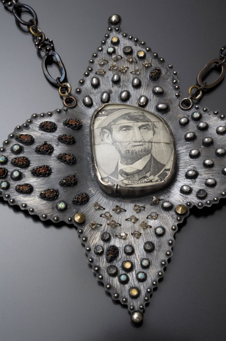 Abe (with Hint of George):  Legal and Tender:  Necklace with Handmade Chain