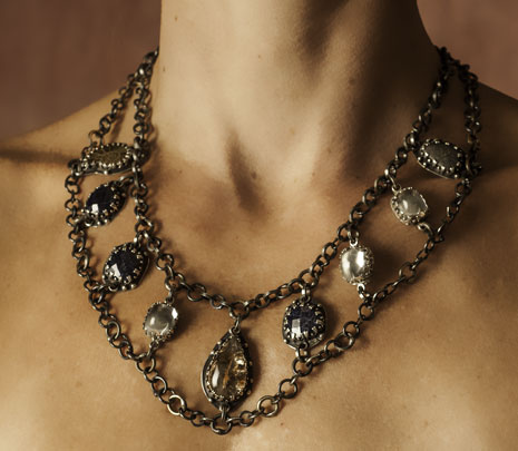 Rutilated Swag: Necklace with Handmade Chain